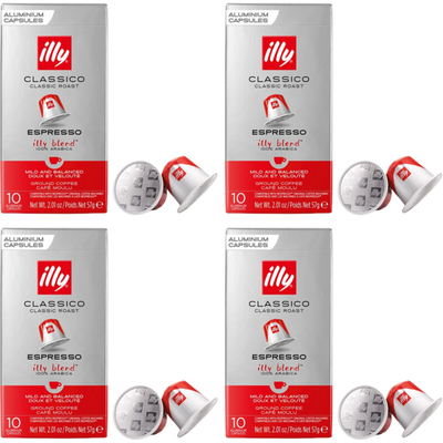 illy Classico espresso capsules 4-pack Nespresso compatible koffiecups 4 stuks