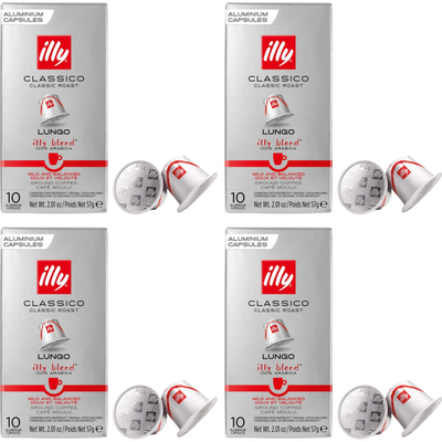 illy Classico lungo capsules 4-pack Nespresso compatible koffiecups 4 stuks