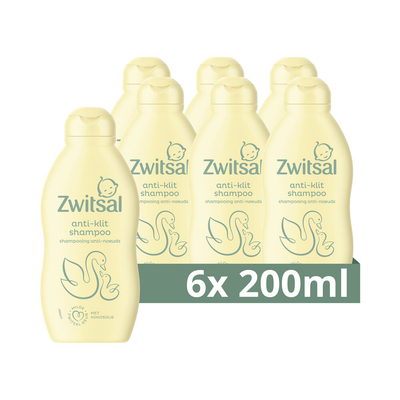 Zwitsal Anti-Klit Shampoo - Baby - prikt niet in de oogjes en helpt het babyhuidje te beschermen - 6 x 200 ml