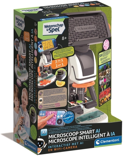 Clementoni - Microscoop met Smart AI en WiFi Camera - Educatief Speelgoed voor Kinderen - Vanaf 8 jaar