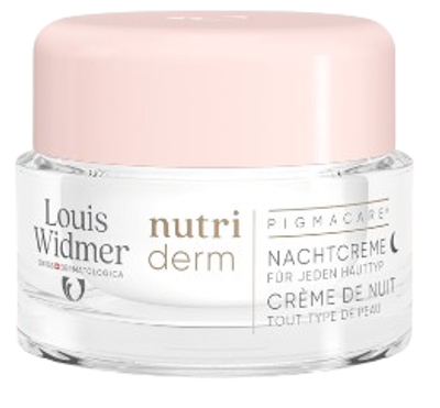 Louis Widmer nutriderm Pigmacare Nachtcrème Licht Geparfumeerd 50 ml