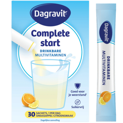 Dagravit Complete Start Drinkbare Multivitamine Citroen-Sinaasappel 30 stuks