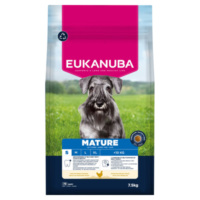 7.5 kg Eukanuba Mature Droogvoer voor kleine rassen met kip - hondenbrokken