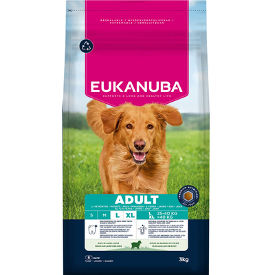 3 kg Eukanuba Premium Nutrition Adult Large & Giant Breed Lamb & Rijst Droogvoer voor honden - hondenbrokken