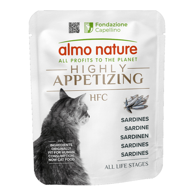 Voordeelverpakking: 24x50g Almo Nature HFC Zeer Smakelijk Sardientjes natvoer voor katten - natvoer katten