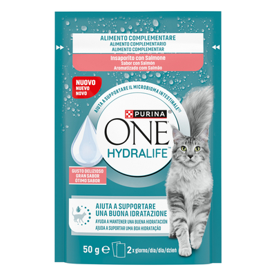 12x 50g PURINA ONE Hydralife kat vloeibaar zalmsmaak natvoer voor katten - natvoer katten