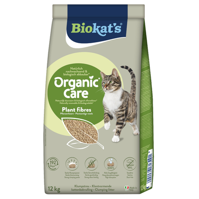 Biokat's Organic Care kattenbakvulling van plantaardige vezels - 30 liter