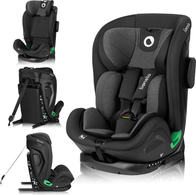 Lionelo Harper i-Size - Autostoel - 9 tot 36 kg (1,5-12 jaar / Groep 1 2 3 / 76-150 cm) - met ISOFIX - Krachtige Zijbescherming – Interne Gordels tot 125 cm (ca. 6 jaar) – Geventileerde Stoelschaal Autostoeltje - Universele Pasvorm voor elke Auto