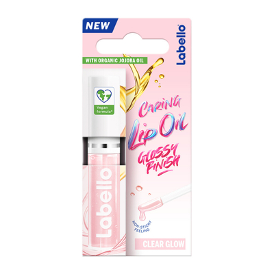 3x Labello Caring Lip Oil Clear Glow 5,5 ml
