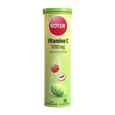 Gratis Verzending: 3x Roter Vitamine C 1000 mg Lime- Lychee 15 bruistabletten