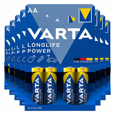 8x Varta Longlife Power Alkaline Batterijen AA 4 stuks