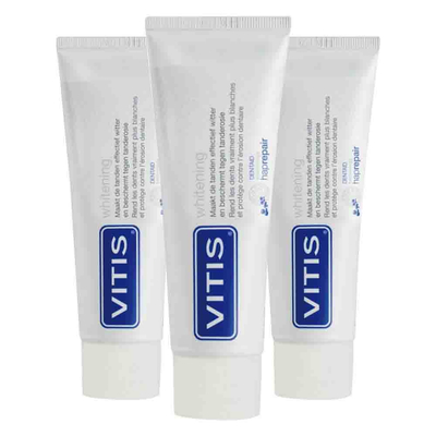 3x Vitis Tandpasta Whitening 75 ml