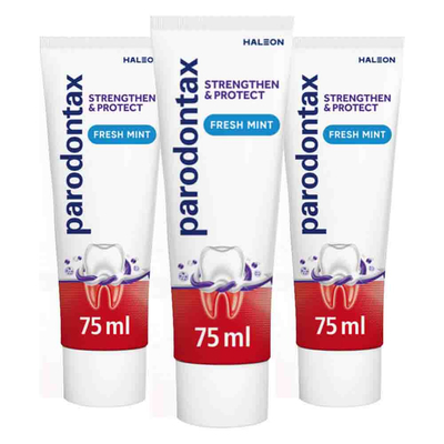 3x Parodontax Strenghten&Protect Tandpasta Fresh Mint 75 ml