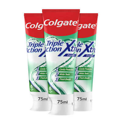 3x Colgate Tandpasta Triple Action Extra Fresh 75 ml