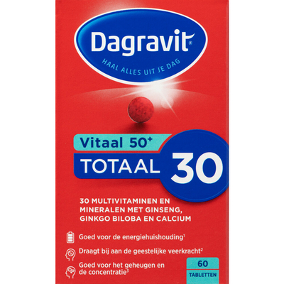 Gratis Verzending: 3x Dagravit Totaal 30 Vitaal 50+ 60 tabletten