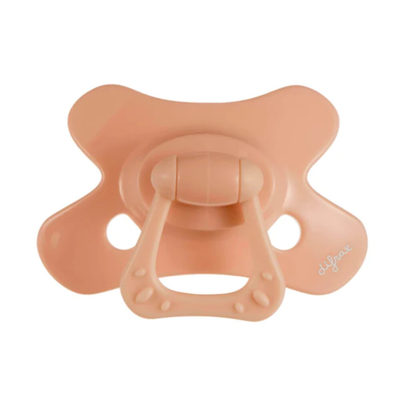 2x Difrax Fopspeen Natural 6+ mnd Peachy