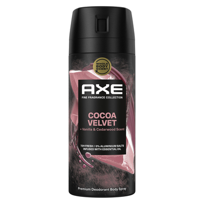 3x Axe Deodorant Bodyspray Cocoa Velvet 150 ml