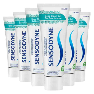 6x Sensodyne Tandpasta Deep Clean Gel 75 ml