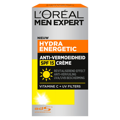 3x L'Oréal Men Expert Hydra Energetic SPF 15 Gezichtscrème 50 ml