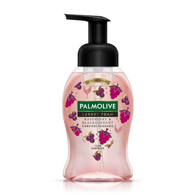 12x Palmolive Handzeep Luxury Foam Raspberry Blackcurrant 250 ml