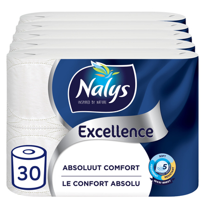 Nalys Excellence 5-laags toiletpapier - 30 rollen