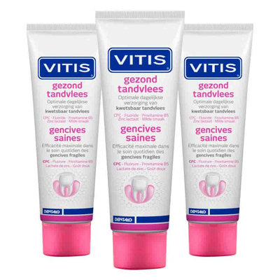 3x Vitis Tandpasta Gezond Tandvlees 75 ml
