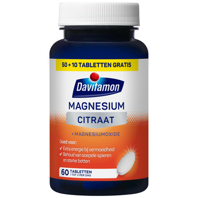 2x Davitamon Magnesium Citraat 60 tabletten
