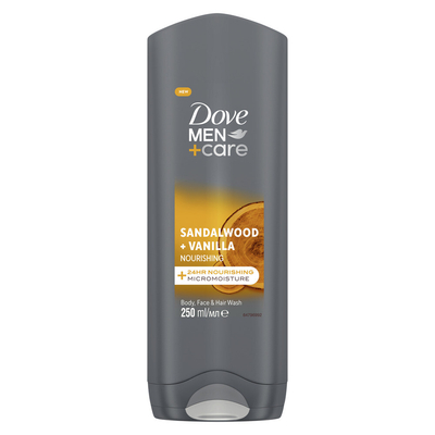3x Dove Douchegel Men+ Care Sandalwood&Vanilla 250 ml