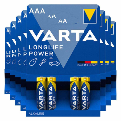 8x Varta Longlife Power Alkaline Batterijen AAA 4 stuks