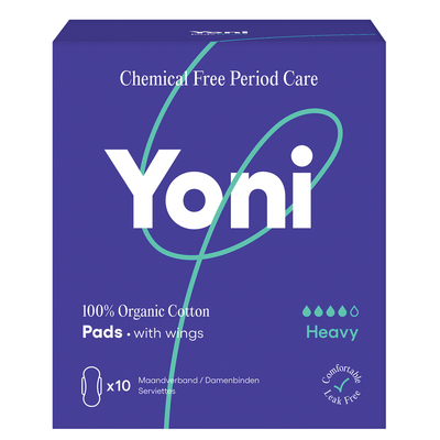 3x Yoni Biologisch Katoenen Maandverband Heavy 10 stuks