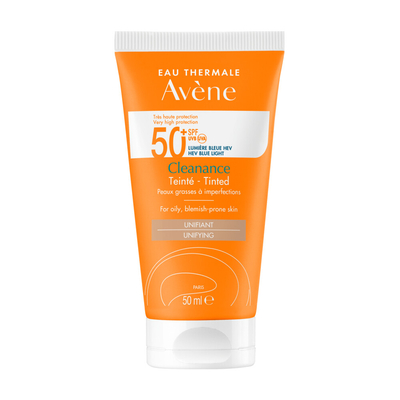 2x Avène Cleanance Getinte Zonnebrandcrème SPF50+ 50 ml