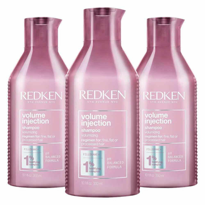 3x Redken Volume Injection Shampoo 300 ml