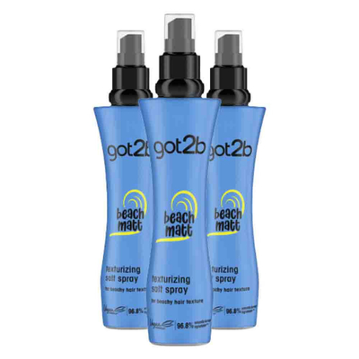 3x Got2b Got2be Beach Matt Texturizing Salt Haarspray 200 ml
