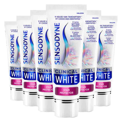 6x Sensodyne Tandpasta Clinical White Stain Remover 75 ml