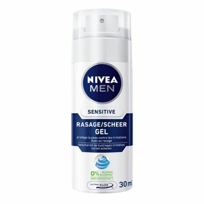 6x NIVEA Men Scheergel Sensitive Mini 30 ml