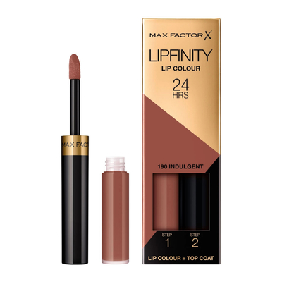 2x Max Factor Lipfinity Liquid Lipstick 190 Indulgent 2,3 ml