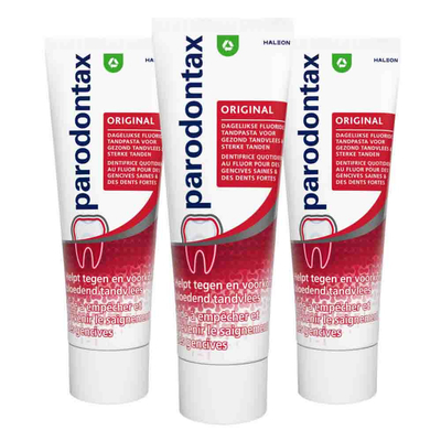 3x Parodontax Tandpasta bij Bloedend Tandvlees Original 75 ml