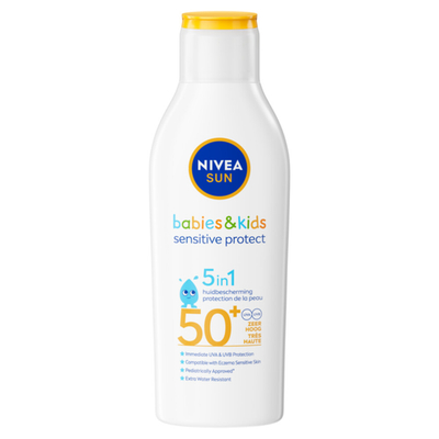 6x NIVEA Sun Babies&Kids Sensitive Protect Zonnemelk SPF 50+ 200 ml