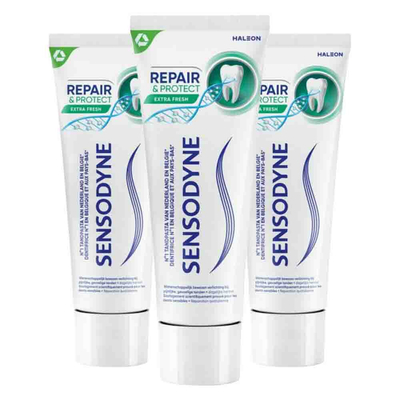 3x Sensodyne Tandpasta Repair&Protect Extra Fresh 75 ml
