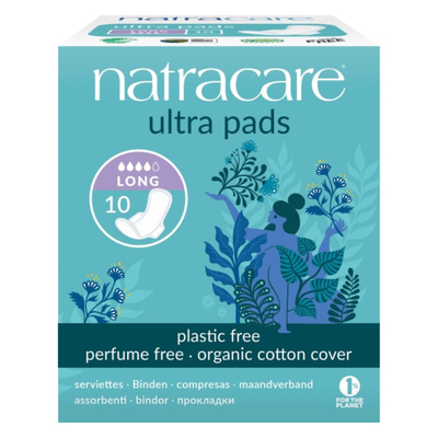 3x Natracare Maandverband Ultra Pads Long 10 stuks