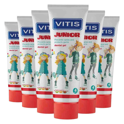 6x Vitis Tandpasta Junior 75 ml
