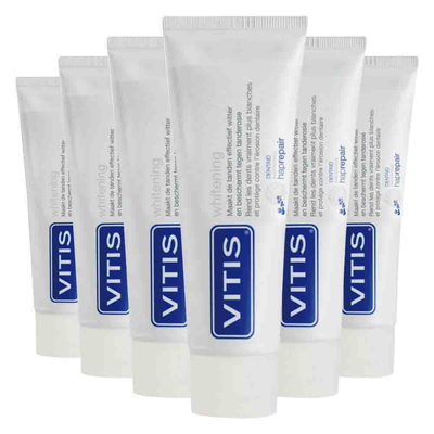 6x Vitis Tandpasta Whitening 75 ml