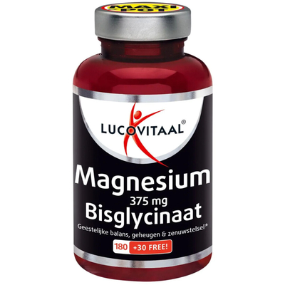 Gratis Verzending: 2x Lucovitaal Magnesium 375mg Bisglycinaat 210 tabletten