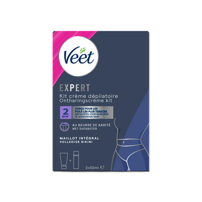 3x Veet Expert Ontharingscrème Bikini Kit 2 x 50 ml