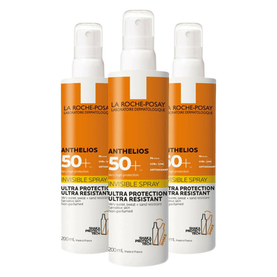 3x La Roche Posay Anthelios Zonnebrand Spray SPF50+ 200 ml