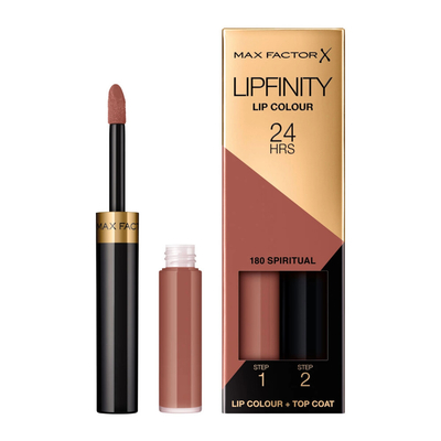 2x Max Factor Lipfinity Liquid Lipstick 180 Spiritual 2,3 ml
