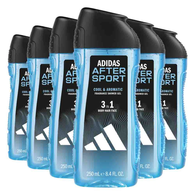 6x Adidas Shower Gel After Sport 250 ml