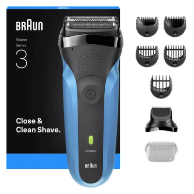 Braun Series 3 Elektrisch Scheerapparaat - 310BT - Blauw