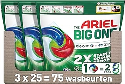 Ariel The Big One wascapsules Originial & Vloeibaar wascapsules  - 75 wasbeurten