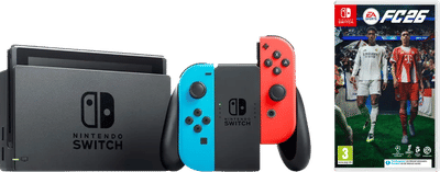Nintendo Switch Rood/Blauw + EA Sports FC 26